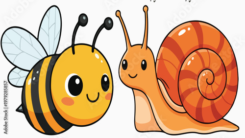 cartoon snail with a smile