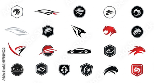 Collection of Modern Abstract Logos and Icons.