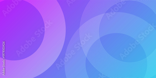 Minimalist geometric wallpaper with smooth purple and blue transitions and overlapping circular elements.