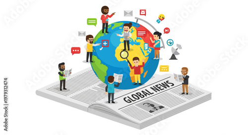 Connecting the World Diverse Individuals Engaged in Global News, Digital Communication, and Information Exchange