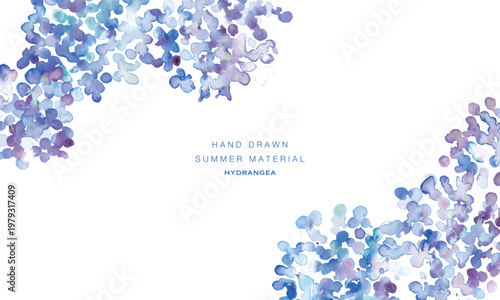 水彩画。水彩タッチの紫陽花イラスト。紫陽花の梅雨イラスト。ベクターアート。
Watercolor painting. Watercolor-style illustration of hydrangeas. Illustration of hydrangeas during the rainy season. Vector art.