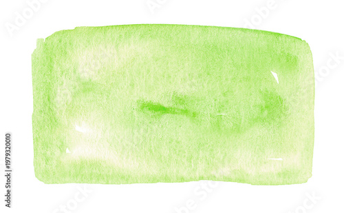 Hand drawn green abstract watercolor spot
