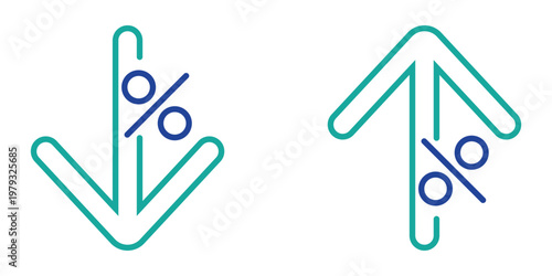 Financial Report and Budget Planning Icon Set