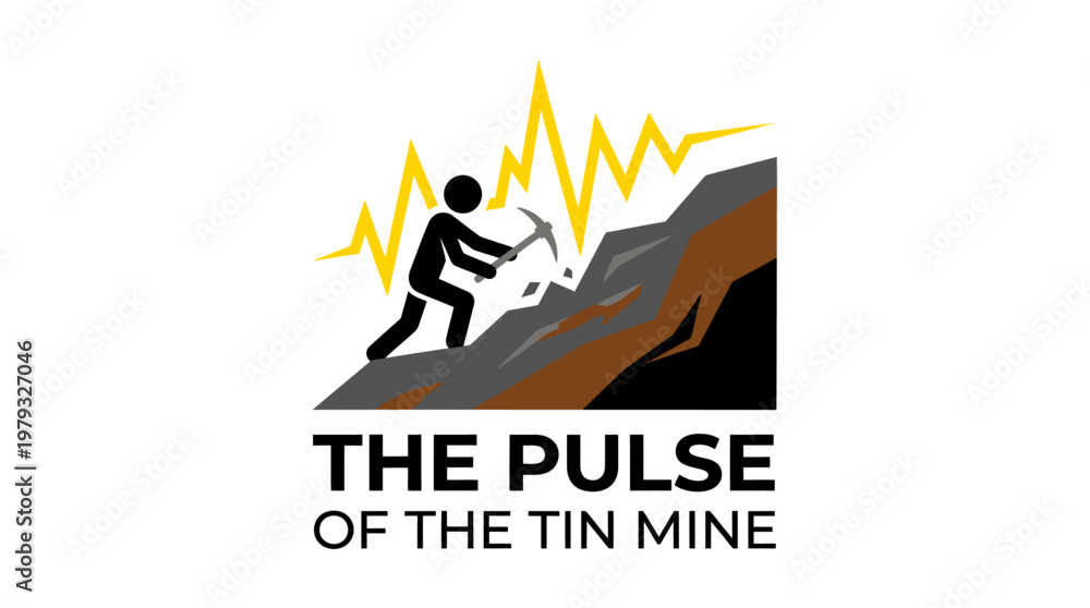 Obraz premium Mining Concept Depicting The Pulse of the Tin Mine