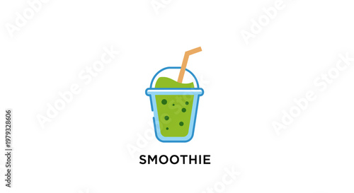 Vibrant and Refreshing Smoothie Illustration: A Fresh and Healthy Beverage Design