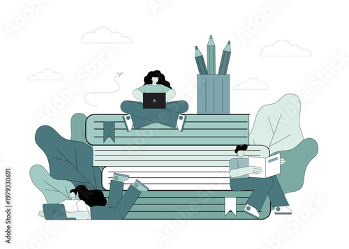 People get an education, read books, learn languages. People study.eps