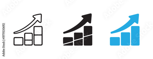Growth Chart Arrow Vector Icons