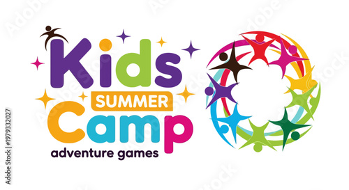 A group of happy children playing together at a summer camp