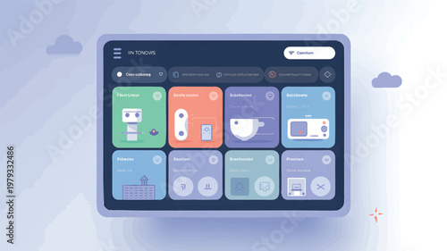 IoT Smart Home Dashboard with Connected Controls