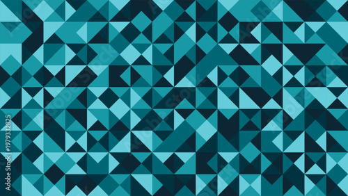 Modern Abstract Geometric Diamond Shapes Polygonal Teal Pattern Vector Background