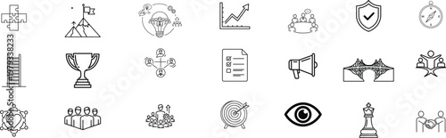 Collection of ancient egyptian hieroglyphs and symbols on a white background