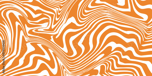 Wavy caramel background. Vector pattern with candy texture. Liquid chocolate illustration