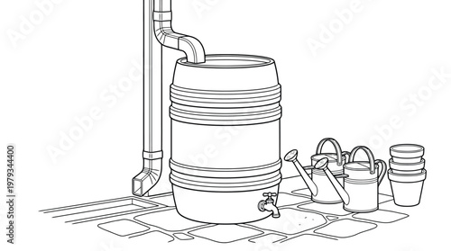 Industrial vacuum cleaner with hose and accessories.