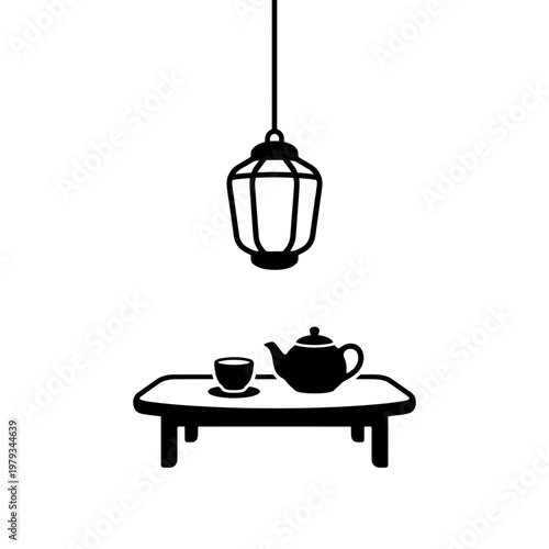 Acoustic guitar beside camp bonfire silhouette