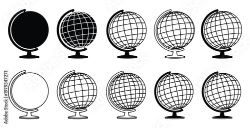Black and white illustration of easter eggs in various patterns