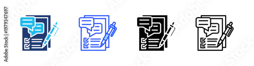 Communication Plan Multiple Style Icon Set Collection Pack Web Banner Vector 