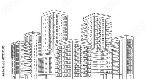 City Skyscraper Buildings Architecture.