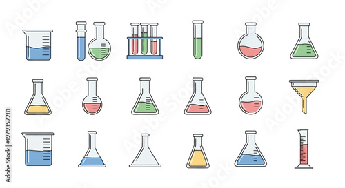 Illustration of scientific laboratory equipment for research and experimentation