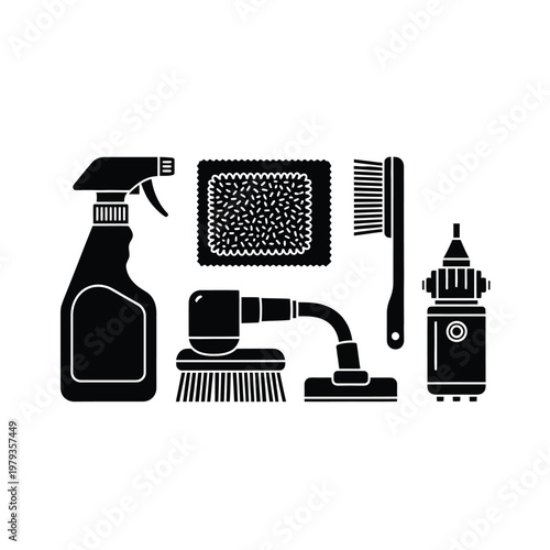 Cleaning tools and supplies.