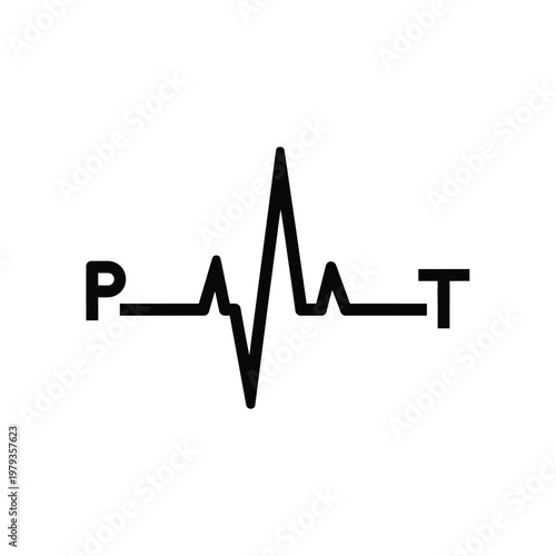ECG Heartbeat Pulse Line Graph.