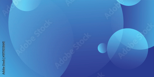Vector blue spheres float softly against a deep blue backdrop, blue shapes composition, abstract circular pattern with balanced layout, graphic illustration art
