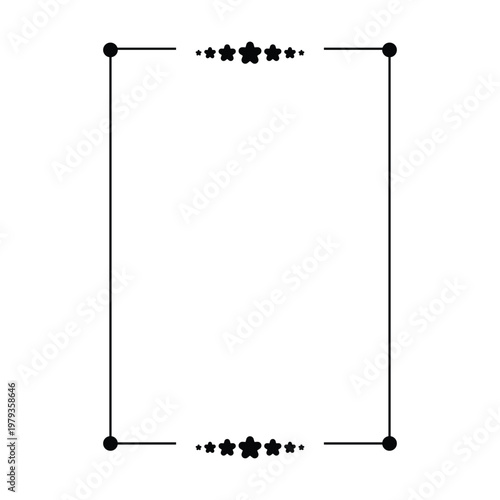 Star Frame Border Icon, Decorative Star Outline Shape Design Element