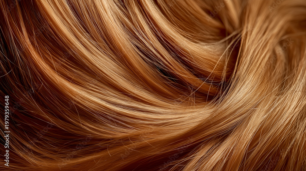 Fototapeta premium hair close-up with shiny healthy texture