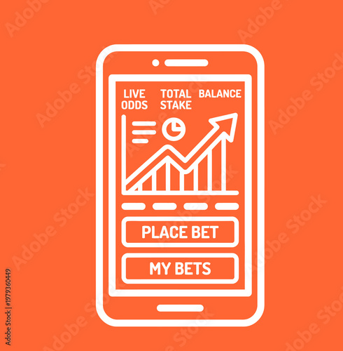 Intuitive digital smartphone screen displaying a dynamic mobile betting application interface, featuring real-time odds, total balance, and user-friendly buttons for placing and managing wagers