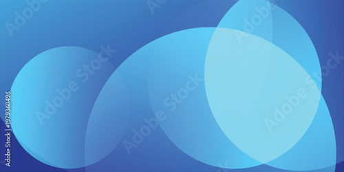 Minimalist blue spheres float softly against a deep blue backdrop, blue shapes composition, simple clean circular layout, eps10