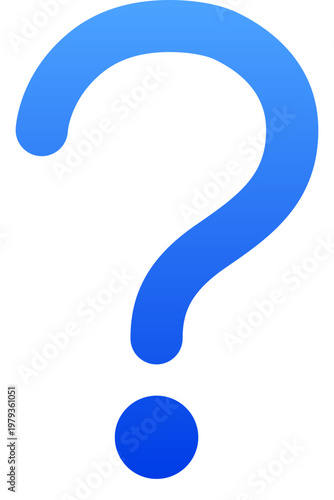Solid blue question mark icon for help support and customer assistance