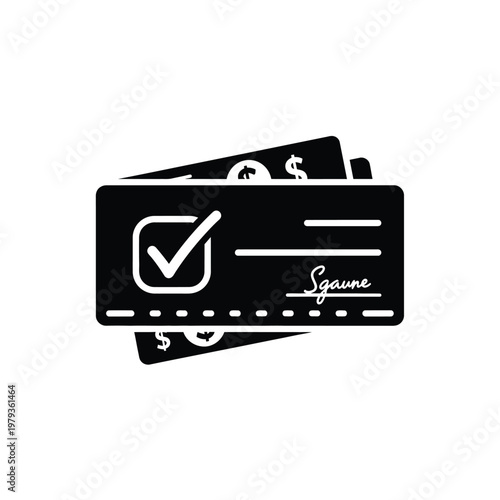 Black Credit Card Icon.