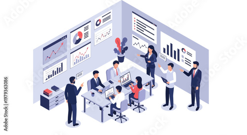 Business people in a meeting room.