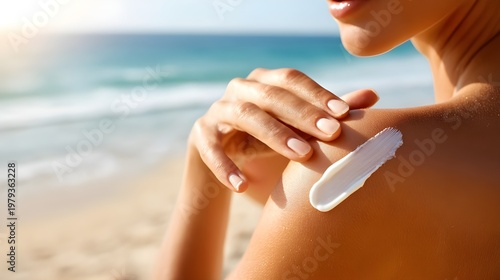 Sunscreen Cream Beach Application Summer Protection