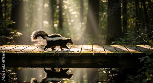 Golden Hour Crossing: A Bandit's Bridge Serenade