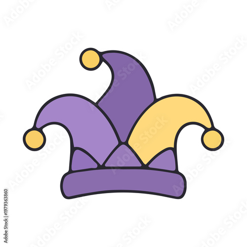 Jester Hat Icon Illustration