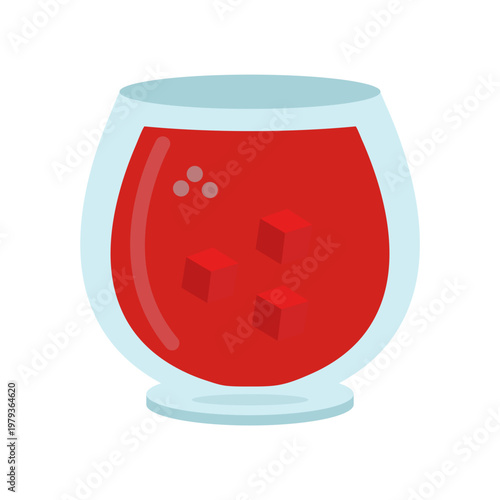 Red Cocktail Drink Illustration