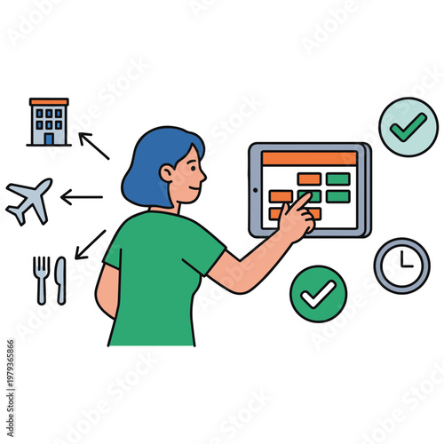 Illustration of a Booking Reservation Activity
