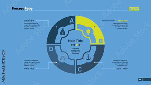 Four Circle Elements Slide Template