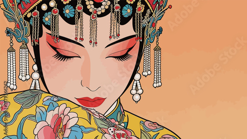 Chinese Peking Opera Character Illustration