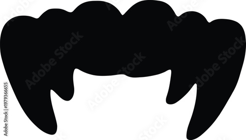 Vampire fangs silhouette icon