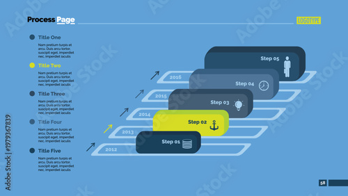 Five Blocks Timeline Slide Template