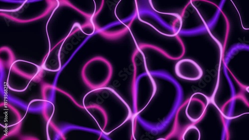 Abstract colourful digital neon background animation in 4k