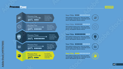 Five Processes Comparison Slide Template