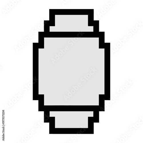 Vector of a watch face with a rectangular design