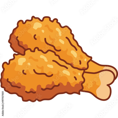 Fried Chicken Illustration