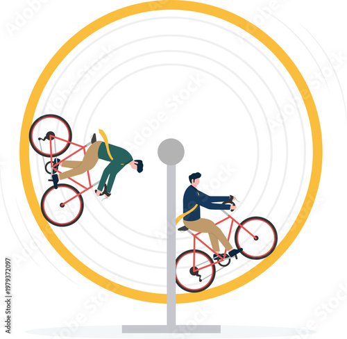 Professional on a hamster wheel with a bike