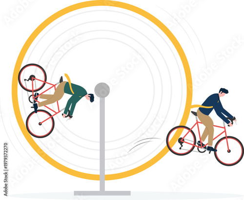 Professionals on a hamster wheel racing