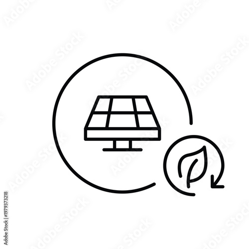 Solar battery for sustainability, green living and power generation. Pixel perfect, editable stroke vector icon