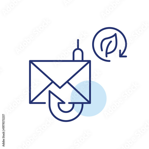 E-mail phishing protection. Sustainable mailing practices. Pixel perfect, editable stroke vector icon