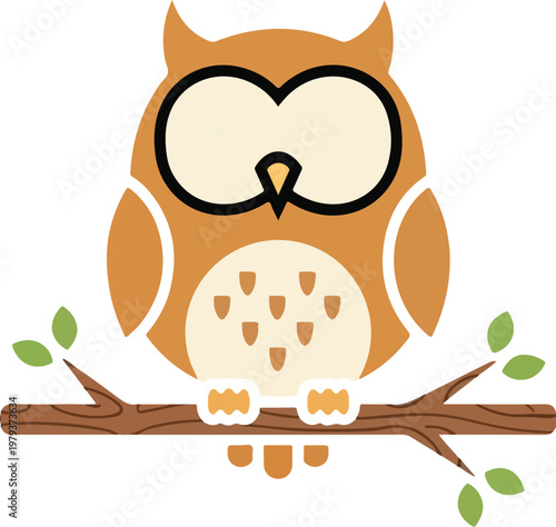 Cartoon illustration of an owl.